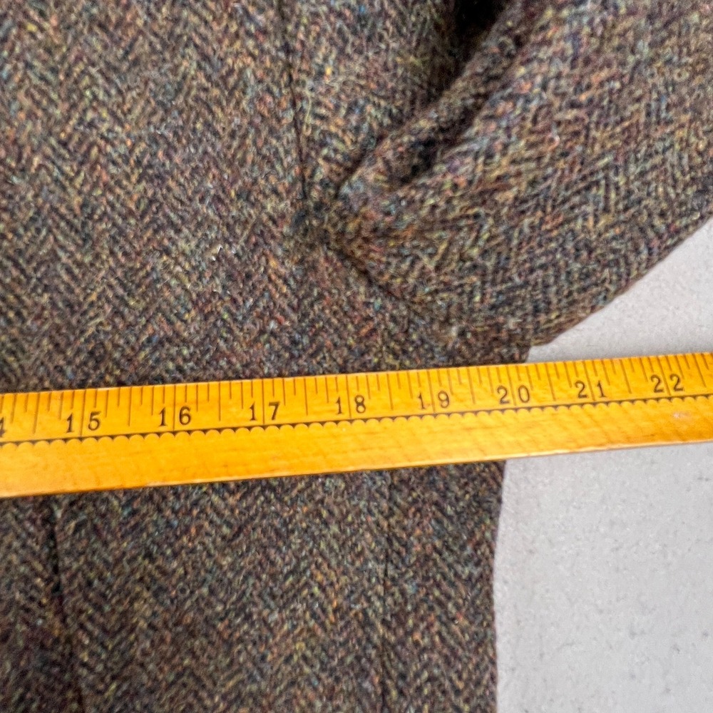 Harris Tweed Wool Blazer Womens 14 Jacket Wool Herringbone Scottish Coat - Picture 6 of 16